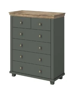 Very Home Evora 4 + 2 Drawer Chest -FurniHaven Shop U9PAF SQ3 0000016619 GREEN OAK SLa
