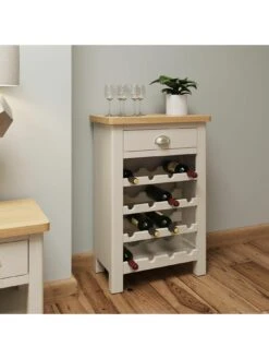 K-Interiors Fontana Ready Assembled Wine Cabinet -FurniHaven Shop UC9D4 SQ2 0000000311 GREY OAK RSr