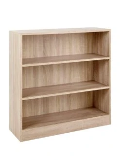 Very Home New Metro Small Wide Bookcase - Oak Effect - FSC® Certified -FurniHaven Shop UCDDF SQ3 0000000006 OAK SLd