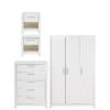 Very Home Rio 4 Piece Package Deal - 3 Door Wardrobe, 5 Drawer Chest And 2 Bedside Chests -FurniHaven Shop UCDXG SQ1 0000000013 WHITE SLf