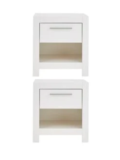 Very Home Rio 4 Piece Package Deal - 3 Door Wardrobe, 5 Drawer Chest And 2 Bedside Chests -FurniHaven Shop UCDXG SQ5 0000000013 WHITE SLd1