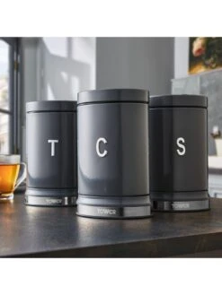 Tower Belle Set Of 3 Canisters -FurniHaven Shop UCHVR SQ5 0000000005 GREY SLd3