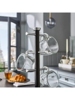 Tower Belle Mug Tree And Towel Pole -FurniHaven Shop UCJ3L SQ3 0000000004 BLACK SLd1