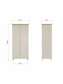 K-Interiors Fontana2 Door Wardrobe -FurniHaven Shop UCYDD SQ7 0000000311 GREY OAK DGy