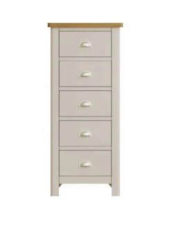 K-Interiors Fontana 5 Drawer Tall Boy -FurniHaven Shop UCYMN SQ3 0000000311 GREY OAK SLa