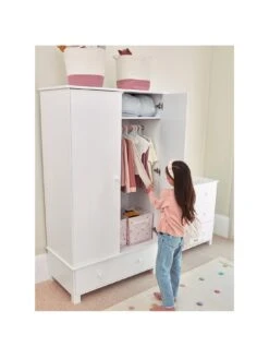 Great Little Trading Co. Lulworth 2 Door, 1 Drawer Kids Wardrobe - White -FurniHaven Shop UDGPG SQ3 0000000013 WHITE SLa
