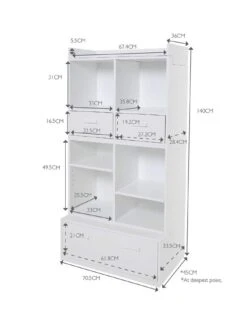 Great Little Trading Co. Alba Storage Set With Drawer -FurniHaven Shop UDGPP SQ7 0000000013 WHITE DGy