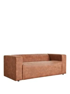 Very Home Clarkson Faux Leather 3 Seater Sofa - FSC® Certified -FurniHaven Shop UENHG SQ4 0000000465 CHESTNUT SLa