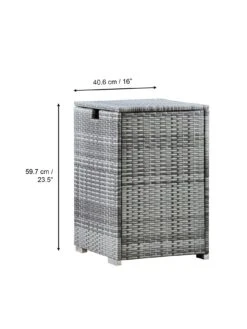 Teamson Home Rattan Patio Gas Propane Storage - Grey -FurniHaven Shop UFRL4 SQ2 0000000088 NO COLOR RSr