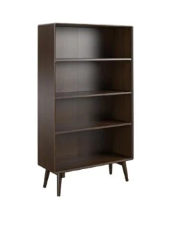 Novogratz Brittany 4 Shelf Bookcase - Walnut -FurniHaven Shop UFRRD SQ3 0000000007 WALNUT SLa