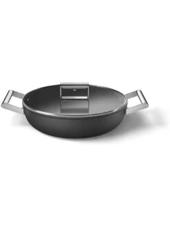 Smeg Skillet - Deeppan 2 Handles With lid 28cm -FurniHaven Shop UG73T SQ4 0000000004 BLACK SLd2