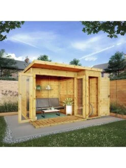 MERCIA 10 X 8 Premium Garden Room Summerhouse With Side Shed - FSC® Certified -FurniHaven Shop UJHHC SQ2 0000000099 N A SLd