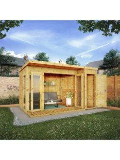 MERCIA 12 X 8 Premium Garden Room Summerhouse With Side Shed - FSC® Certified -FurniHaven Shop UJHHD SQ2 0000000099 N A SLd