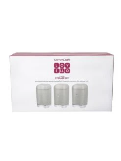 KitchenCraft Lovello Tea, Coffee And Sugar Storage Canisters - Latte  -FurniHaven Shop ULFY9 SQ2 0000000184 LATTE SLd