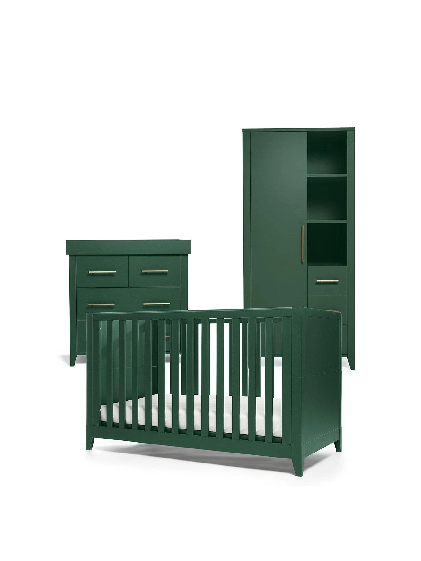 Mamas & Papas Melfi Cotbed, Dresser & Storage Wardrobe - Green 3 Mamas & Papas Melfi Cotbed, Dresser & Storage Wardrobe - Green
