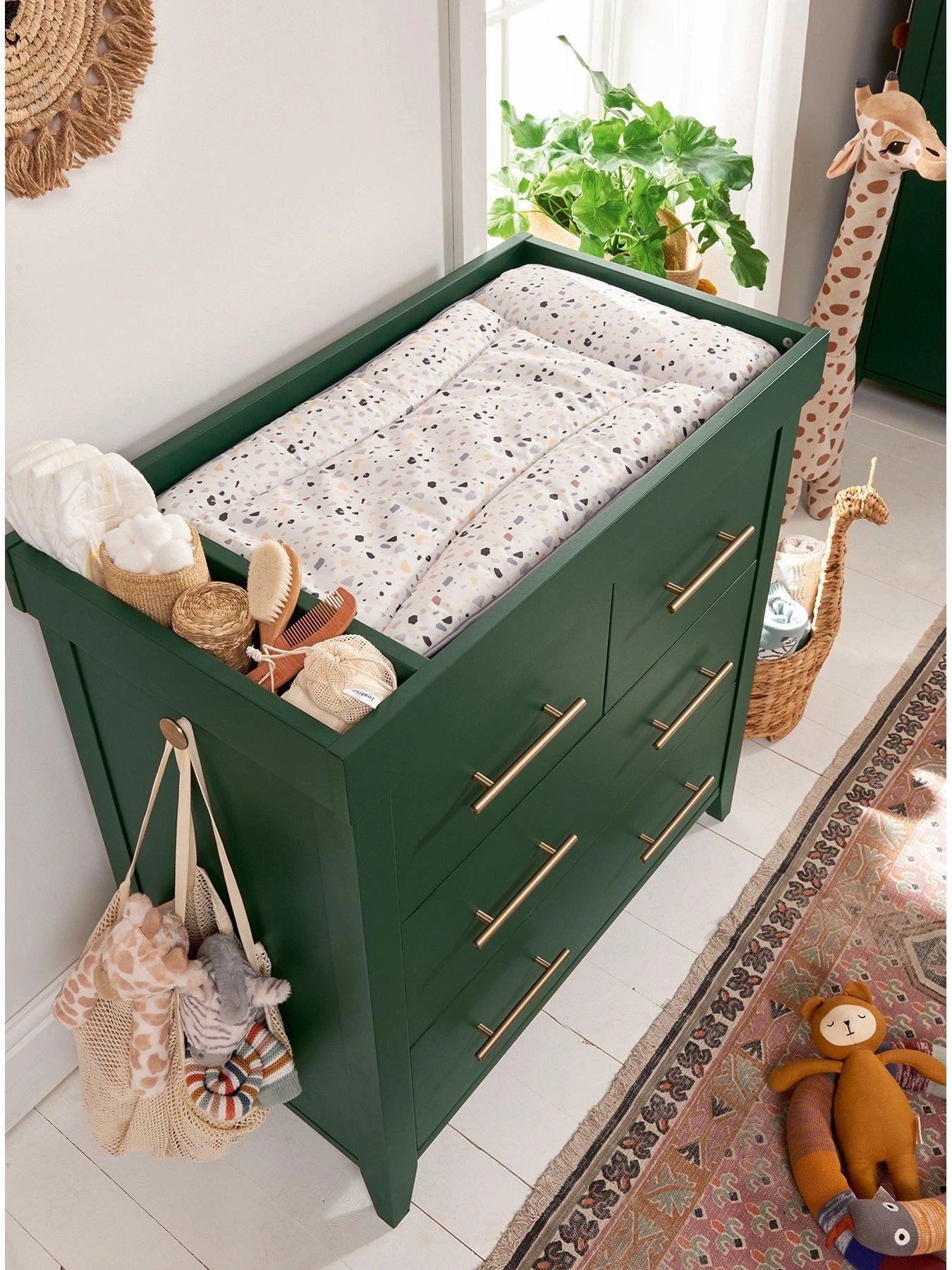 Mamas & Papas Melfi Cotbed, Dresser & Storage Wardrobe - Green 7 Mamas & Papas Melfi Cotbed, Dresser & Storage Wardrobe - Green - Image 5