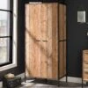 LPD Furniture Hoxton 2 Door Wardrobe -FurniHaven Shop UM3A4 SQ1 0000004181 OAK BLACK RSr