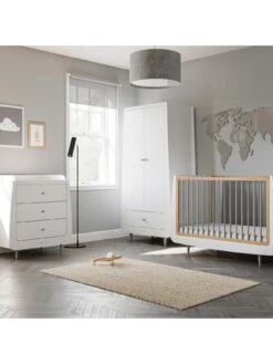 Snuz SnuzKot Skandi 3-Piece Nursery Furniture Set - White/Grey -FurniHaven Shop UQ6HJ SQ2 0000000005 GREY RSr