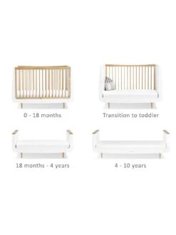 Snuz SnuzKot Skandi 3-Piece Nursery Furniture Set - White/Natural -FurniHaven Shop UQ6HK SQ4 0000000003 NATURAL SLd