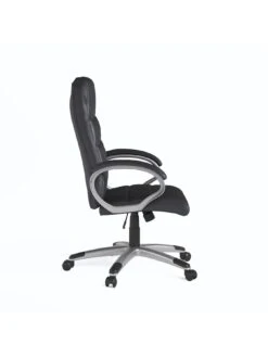 Alphason Hampton Leather Office Chair - Black -FurniHaven Shop UQJR5 SQ4 0000000004 BLACK SLd1