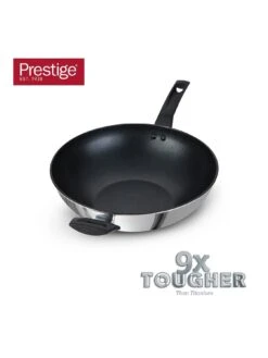 Prestige 9x Tougher Ultra Durable Stainless Steel Non-stick Induction 30cm Stirfrypan With Helper Handle 12 Prestige 9x Tougher Ultra Durable Stainless Steel Non-stick Induction 30cm Stirfrypan With Helper Handle -FurniHaven Shop UQYYP SQ6 0000000035 SILVER SLd4