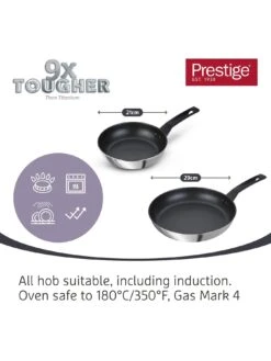 Prestige 9x Tougher Easy Release Non-Stick Induction 2-Piece Frying Pan Set -FurniHaven Shop UQYYW SQ5 0000000035 SILVER SLd3