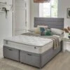 Airsprung Emme Comfort Ottoman Divan - Grey (Headboard Not Included) -FurniHaven Shop UR22E SQ1 0000000005 GREY RSr
