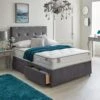 Airsprung Viva 1000 Pocket Divan With Storage Options - Grey (Headboard Not Included) -FurniHaven Shop UR4PR SQ1 0000000005 GREY RSr