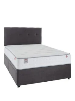 Airsprung Viva 1000 Pocket Divan With Storage Options - Grey (Headboard Not Included) -FurniHaven Shop UR4PR SQ2 0000000005 GREY SLf