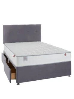 Airsprung Viva Hybrid 1000 Pocket Bed + Mattress - Grey -FurniHaven Shop UR4RP SQ3 0000000005 GREY SLd