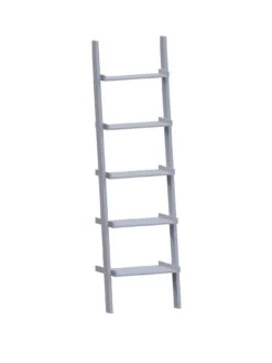 Vida Designs York 5 Tier Ladder Bookcase - Grey -FurniHaven Shop UR582 SQ2 0000000005 GREY SLf