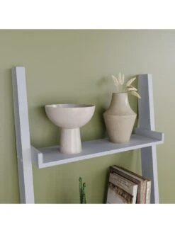 Vida Designs York 5 Tier Ladder Bookcase - Grey -FurniHaven Shop UR582 SQ5 0000000005 GREY SLd1