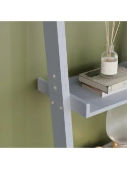 Vida Designs York 5 Tier Ladder Bookcase - Grey -FurniHaven Shop UR582 SQ6 0000000005 GREY SLd2