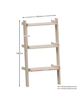 Vida Designs York 5 Tier Ladder Bookcase - Grey -FurniHaven Shop UR582 SQ7 0000000005 GREY DGy