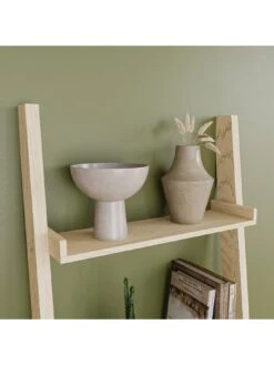 Vida Designs York 5 Tier Ladder Bookcase - Pine -FurniHaven Shop UR589 SQ5 0000000144 PINE SLd1