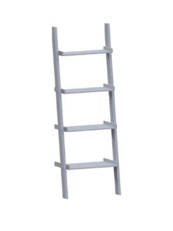 Vida Designs York 4 Tier Ladder Bookcase - Grey -FurniHaven Shop UR58W SQ2 0000000005 GREY SLf