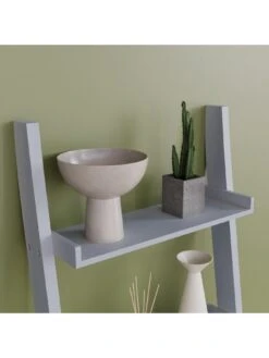 Vida Designs York 4 Tier Ladder Bookcase - Grey -FurniHaven Shop UR58W SQ5 0000000005 GREY SLd1