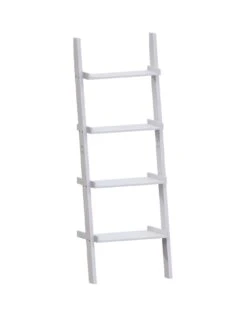 Vida Designs York 4 Tier Ladder Bookcase - White -FurniHaven Shop UR5BE SQ2 0000000013 WHITE SLf