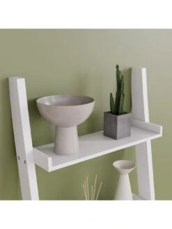 Vida Designs York 4 Tier Ladder Bookcase - White -FurniHaven Shop UR5BE SQ5 0000000013 WHITE SLd1