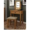 K-Interiors Shelton Part Assembled Solid Wood Dressing Table, Stool And Mirror Set 1 K-Interiors Shelton Part Assembled Solid Wood Dressing Table, Stool And Mirror Set -FurniHaven Shop UR7M9 SQ1 0000000138 RUSTIC OAK SLf