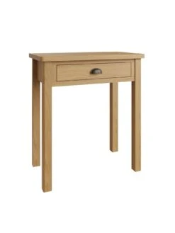 K-Interiors Shelton Part Assembled Solid Wood Dressing Table, Stool And Mirror Set -FurniHaven Shop UR7M9 SQ2 0000000138 RUSTIC OAK RSr