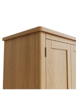 K-Interiors Shelton Part Assembled Solid Wood 2 Door Wardrobe - Rustic Oak -FurniHaven Shop UR7MA SQ4 0000000138 RUSTIC OAK SLd