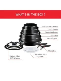 Tefal Ingenio Easy Cook 13pc Removable Handle, Stackable Pan Set L1549023 -FurniHaven Shop URAPF SQ2 0000000004 BLACK SLd