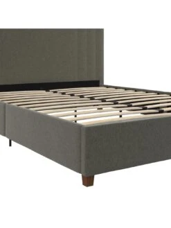 Queer Eye Charis Linen Double Bed -FurniHaven Shop URJYD SQ7 0000000005 GREY DGy