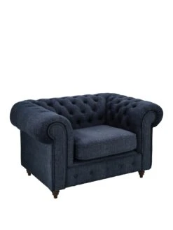 Very Home Laura Chesterfield Fabric Armchair - Navy - FSC® Certified -FurniHaven Shop URLMP SQ4 0000000048 NAVY SLa
