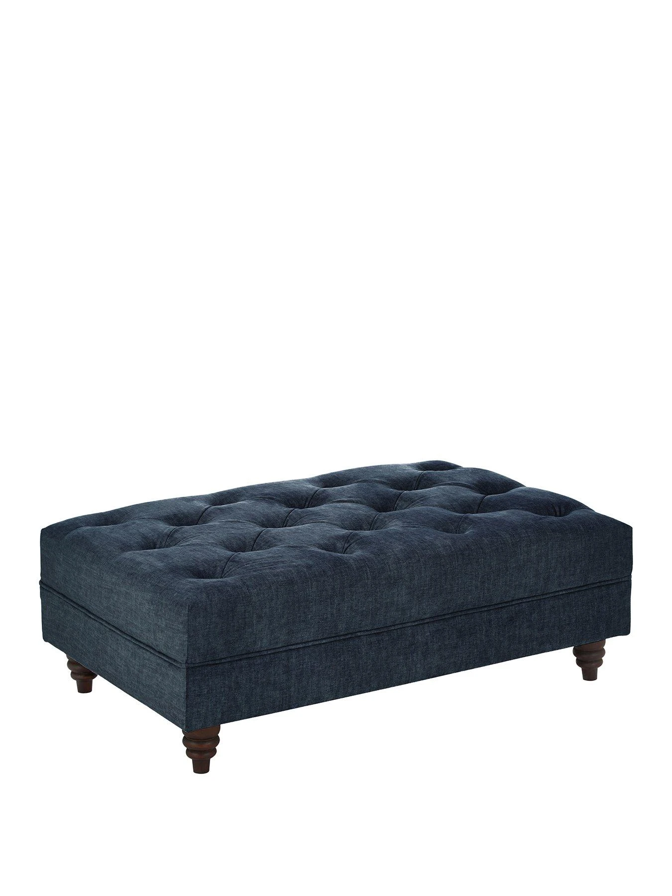 Very Home Laura Chesterfield Fabric Footstool - Navy - FSC® Certified 5 Very Home Laura Chesterfield Fabric Footstool - Navy - FSC® Certified - Image 3