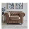 Very Home Laura Chesterfield Fabric Armchair - Natural - FSC® Certified -FurniHaven Shop URLMU SQ1 0000000003 NATURAL SLf