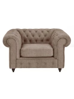 Very Home Laura Chesterfield Fabric Armchair - Natural - FSC® Certified -FurniHaven Shop URLMU SQ2 0000000003 NATURAL RSr