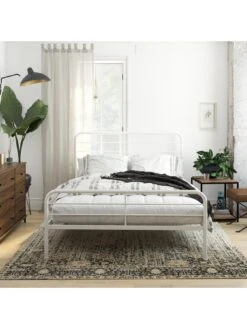 Queer Eye Millie King Size Metal Bed Frame -FurniHaven Shop URLNW SQ2 0000000013 WHITE RSr