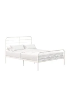 Queer Eye Millie King Size Metal Bed Frame -FurniHaven Shop URLNW SQ3 0000000013 WHITE SLd